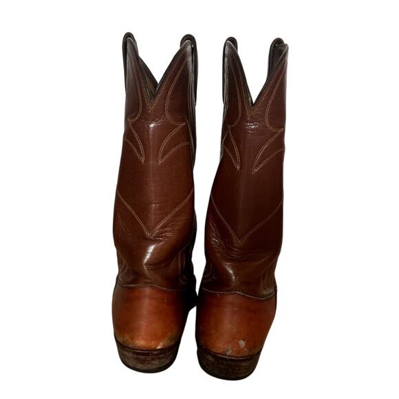 Vintage 1950s Hyer Leather Cowboy Boots Size 8 Mens 10 Womens - Picture 4 of 6